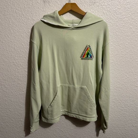 RARE Madhappy Rainbow Geometric Print Graphic Pullover Hoodie Unisex Size S - Picture 3 of 7